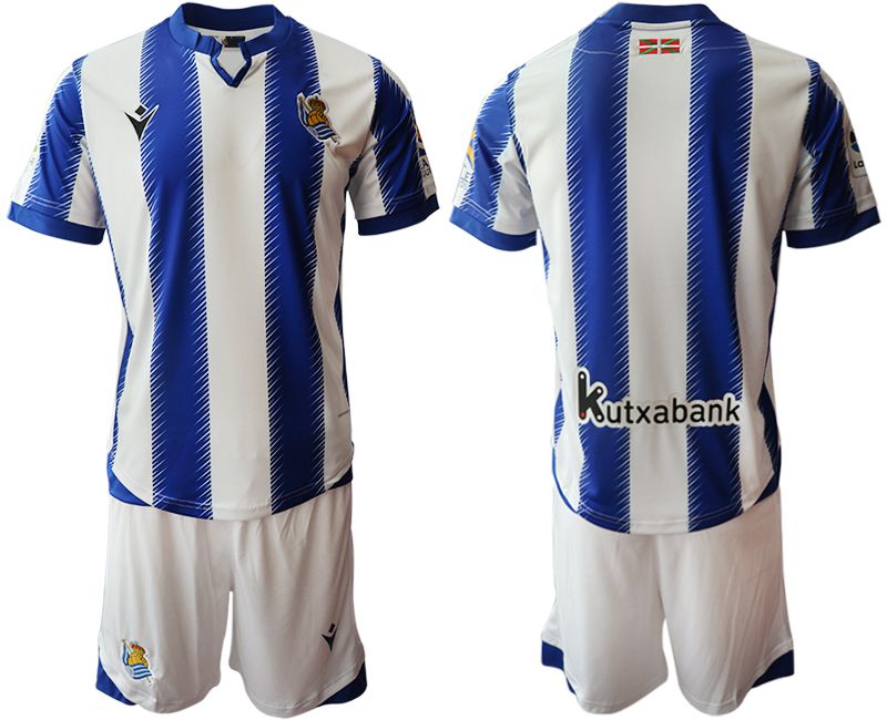 Men 2019-2020 club Real Sociedad home blue Soccer Jerseys